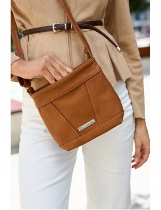 Torebka damska skórzana listonoszka mała premium klasyczna brązowa Beltimore L58 - zdjęcie 3