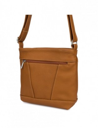 Torebka damska skórzana listonoszka mała premium klasyczna brązowa Beltimore L58 - zdjęcie 8