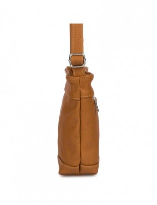 Torebka damska skórzana listonoszka mała premium klasyczna brązowa Beltimore L58 - zdjęcie 9