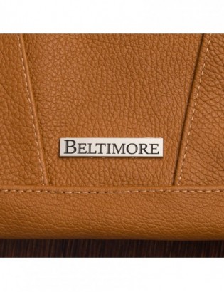Torebka damska skórzana listonoszka mała premium klasyczna brązowa Beltimore L58 - zdjęcie 13