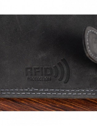 Portfel skórzany męski pionowy z zapinią klasyczny czarny RFiD Beltimore S49 - zdjęcie 7