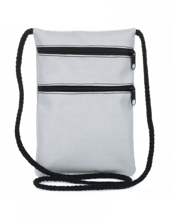 Saszetka na szyję etui mała paszportówka kodura jasno-szara I31