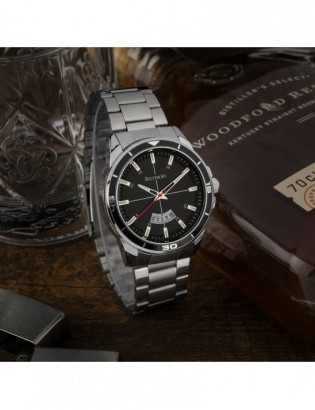 Zegarek męski bransoleta duży solidny z datownikiem premium Beltimore BT03 - zdjęcie 2