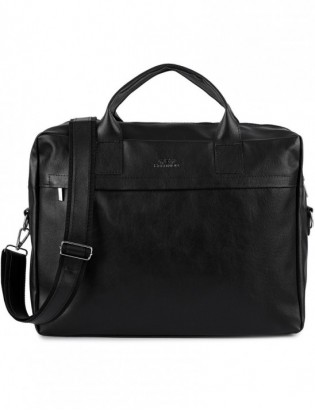 Torba męska skóra ekologiczna na dokumenty A4 laptopa czarna Beltimore M04 - zdjęcie 3