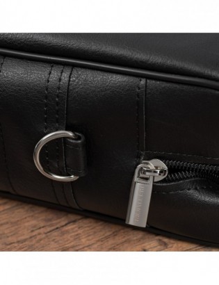 Torba męska skóra ekologiczna na dokumenty A4 laptopa czarna Beltimore M04 - zdjęcie 4