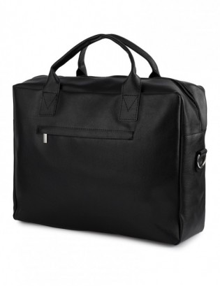 Torba męska skóra ekologiczna na dokumenty A4 laptopa czarna Beltimore M04 - zdjęcie 5