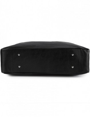 Torba męska skóra ekologiczna na dokumenty A4 laptopa czarna Beltimore M04 - zdjęcie 6