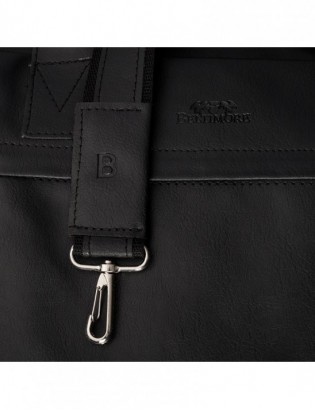 Torba męska skóra ekologiczna na dokumenty A4 laptopa czarna Beltimore M04 - zdjęcie 7