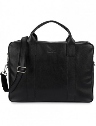 Torba męska skóra ekologiczna na dokumenty A4 laptopa czarna Beltimore M02 - zdjęcie 3