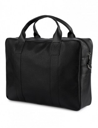 Torba męska skóra ekologiczna na dokumenty A4 laptopa czarna Beltimore M02 - zdjęcie 5