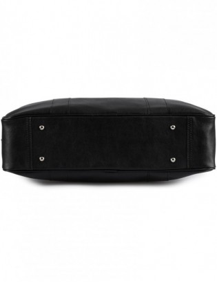 Torba męska skóra ekologiczna na dokumenty A4 laptopa czarna Beltimore M02 - zdjęcie 6