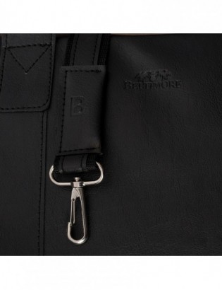 Torba męska skóra ekologiczna na dokumenty A4 laptopa czarna Beltimore M02 - zdjęcie 8