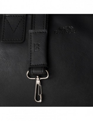 Torba męska skóra ekologiczna na dokumenty A4 laptopa czarna Beltimore M03 - zdjęcie 7