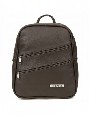 Brązowy plecak torebka damska Skórzana Beltimore 022 - zdjęcie 1