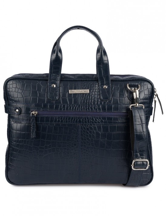 Torba skórzana elegancka croco laptop 15