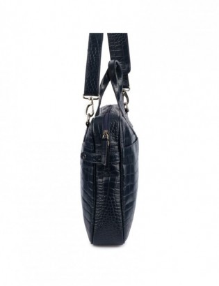 Torba skórzana elegancka croco laptop 15 - zdjęcie 10