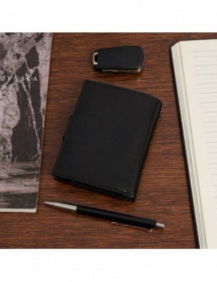 Męski portfel skórzany duży pionowy PREMIUM LEGENDARNA SKÓRA lico brązowy Beltimore P11 - zdjęcie 3