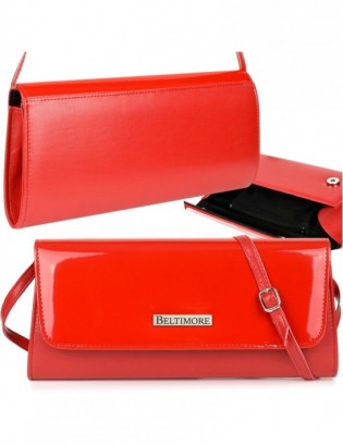 Czerwona Damska Torebka Kopertówka wieczorowa Beltimore W20 - zdjęcie 1