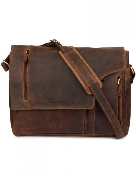 Torba męska skórzana na ramię laptopa 15,6" Beltimore N26