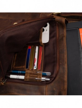 Torba męska skórzana na ramię laptopa 15,6" Beltimore N26 - zdjęcie 2
