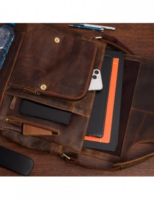 Torba męska skórzana na ramię laptopa 15,6" Beltimore N26 - zdjęcie 3