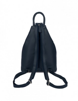 Plecak damski włoski plecaczek skórzany granatowy mały Beltimore T52 - zdjęcie 6