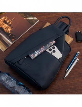 Plecak damski włoski plecaczek skórzany granatowy mały Beltimore T52 - zdjęcie 7