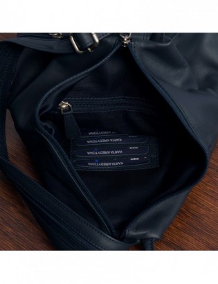 Plecak damski włoski plecaczek skórzany granatowy mały Beltimore T52 - zdjęcie 10