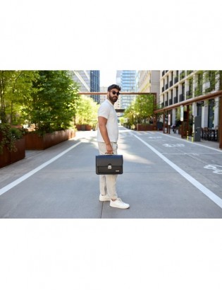 Czarna męska aktówka Beltimore teczka elegancka solidna skórzana J17 - zdjęcie 5