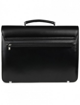 Czarna męska aktówka Beltimore teczka elegancka solidna skórzana J17 - zdjęcie 9