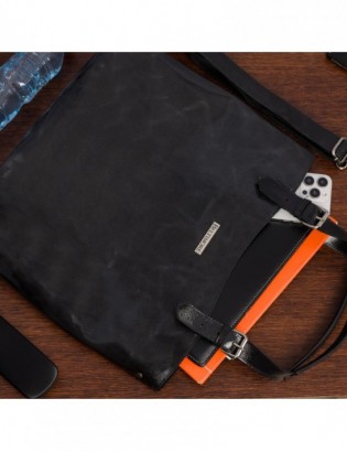 Torebka damska skórzana shopperka duża torba pojemna A4 skóra naturalna czarna Beltimore N27 - zdjęcie 5