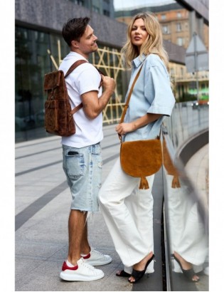 Plecak skórzany na laptopa 15,6 biznesowy duży A4 pojemny brązowy premium Beltimore N20 - zdjęcie 5