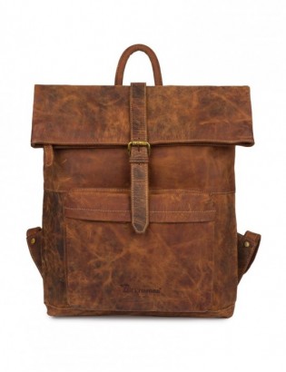 Plecak skórzany na laptopa 15,6 biznesowy duży A4 pojemny brązowy premium Beltimore N20 - zdjęcie 6