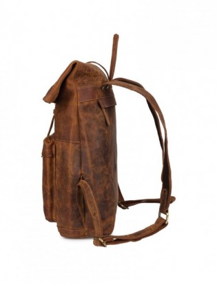 Plecak skórzany na laptopa 15,6 biznesowy duży A4 pojemny brązowy premium Beltimore N20 - zdjęcie 8