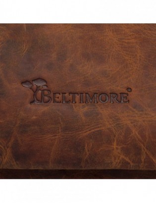 Plecak skórzany na laptopa 15,6 biznesowy duży A4 pojemny brązowy premium Beltimore N20 - zdjęcie 11