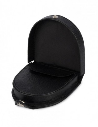 Podkówka portfel etui na pieniądze skórzana bilonówka banknotówka Beltimore czarna G83 - zdjęcie 5