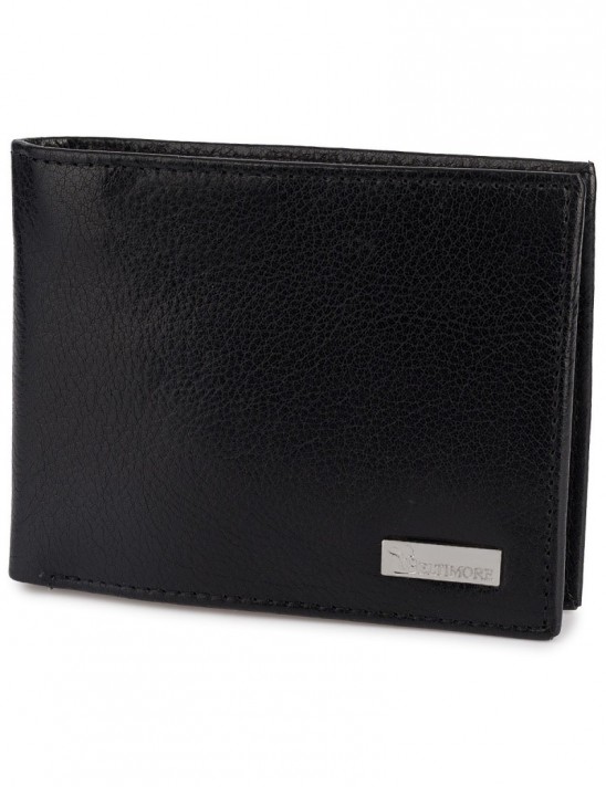Męski portfel skórzany klasyczny duży poziomy czarny skóra nat Beltimore P09