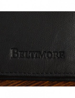 Męski portfel skórzany klasyczny duży pionowy czarny skóra nat Beltimore K47 - zdjęcie 8