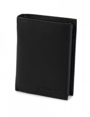 Męski portfel skórzany klasyczny duży pionowy czarny skóra nat Beltimore K48 - zdjęcie 1