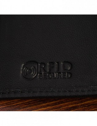 Męski portfel skórzany klasyczny duży pionowy czarny skóra nat Beltimore K48 - zdjęcie 7