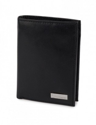 Portfel męski skórzany klasyczny czarny licowy pionowy PREMIUM Beltimore P13 - zdjęcie 1