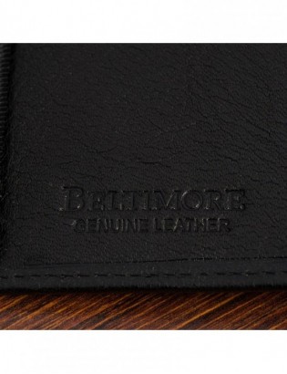 Portfel męski skórzany klasyczny czarny licowy pionowy PREMIUM Beltimore P13 - zdjęcie 8