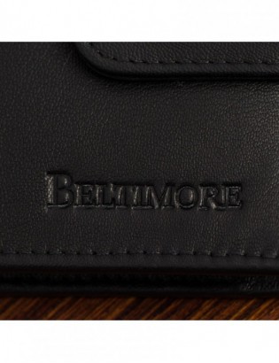 Męski portfel skórzany klasyczny duży poziomy czarny skóra nat Beltimore K43 - zdjęcie 8