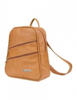 Camelowy plecak torebka damska Skórzana Beltimore 022 - zdjęcie 1