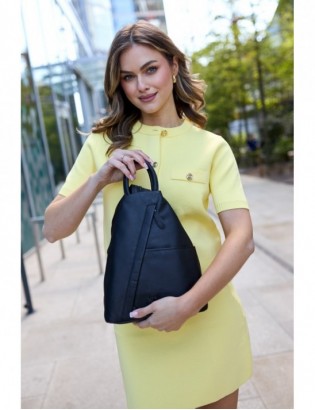 Plecak damski włoski plecaczek skórzany czarny mały Beltimore T52 - zdjęcie 4