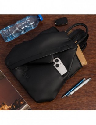 Plecak damski włoski plecaczek skórzany czarny mały Beltimore T52 - zdjęcie 8