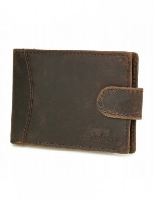 Etui skórzane na dokumenty karty wizytownik RFiD ciemny brąz C85 - zdjęcie 3