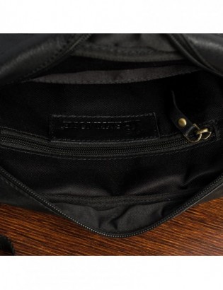 Męska torba skórzana na ramię listonoszka sportowa mocna czarna Beltimore N17 - zdjęcie 4