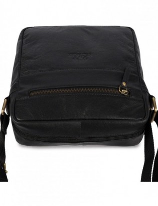 Męska torba skórzana na ramię listonoszka sportowa mocna czarna Beltimore N17 - zdjęcie 7