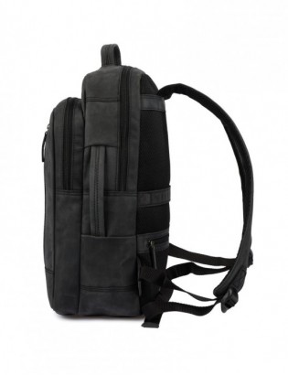 Plecak skórzany na laptopa 15,6 biznesowy duży A4 pojemny czarny premium Beltimore N09 - zdjęcie 7